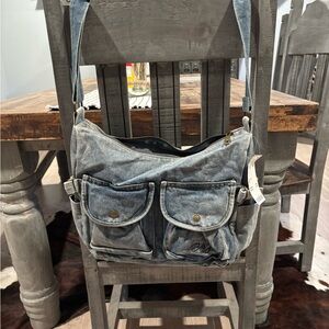 Casual Blue Denim Shoulder Bag